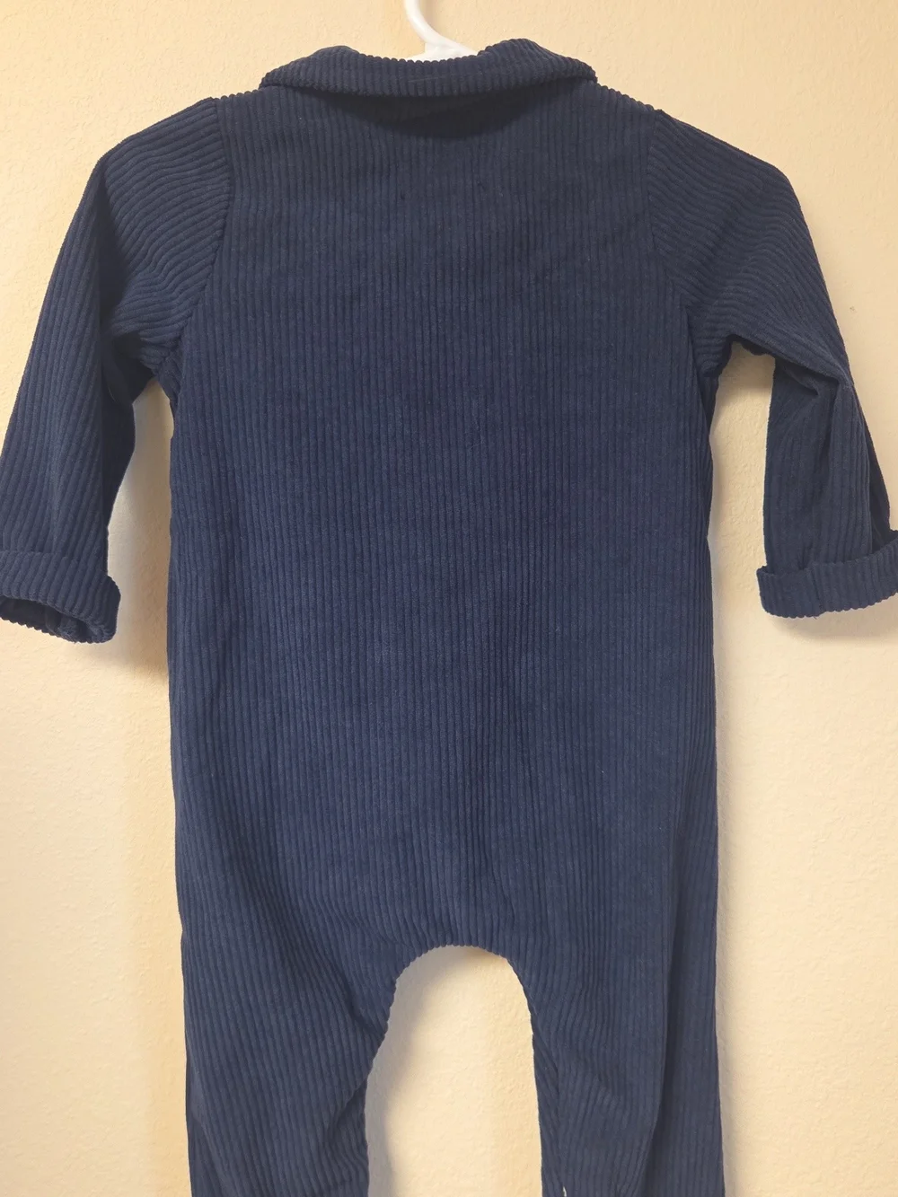 Mud Pie Navy Corduroy Button-Front One-Piece